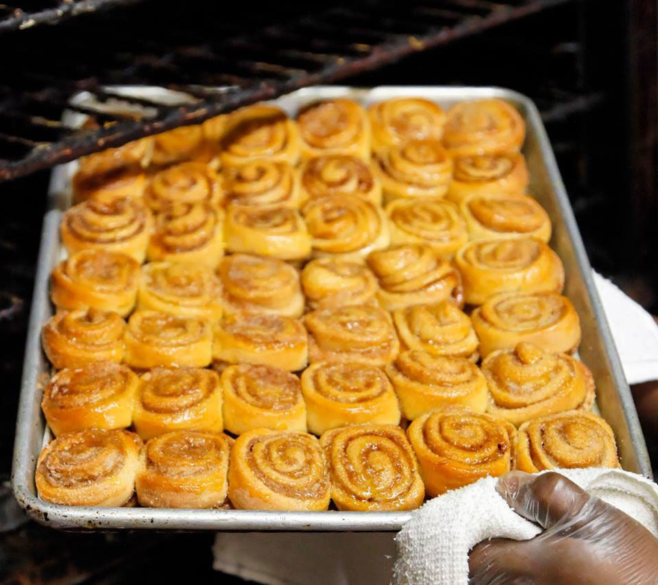Wiping the droll off the keyboard Looks like there are just enough cinnamon rolls to keep me happy! Image: Mary Mac's Tea Room