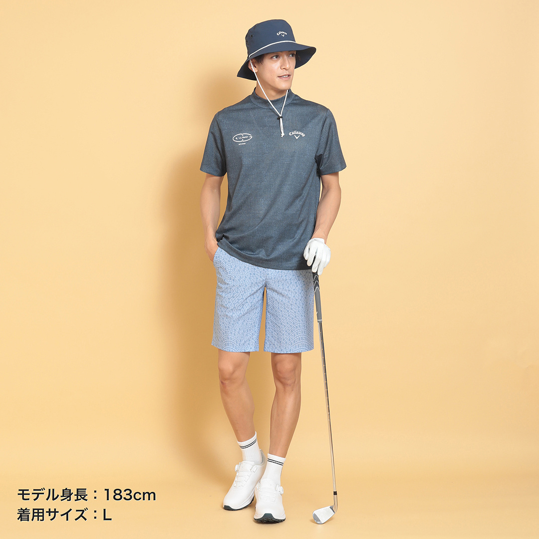 かざあなメッシュロゴプリントショートパンツ (MENS)