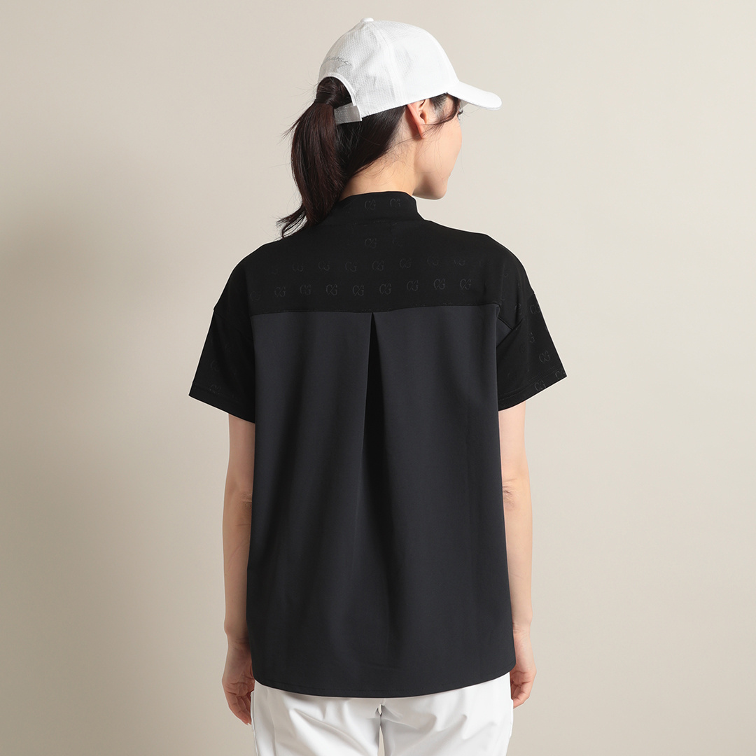 ジャガード　モックネックシャツ　定価25300円　今季新作　サイズ5 ジャガード モックネックシャツ 定価25300円 今季新作 サイズ5