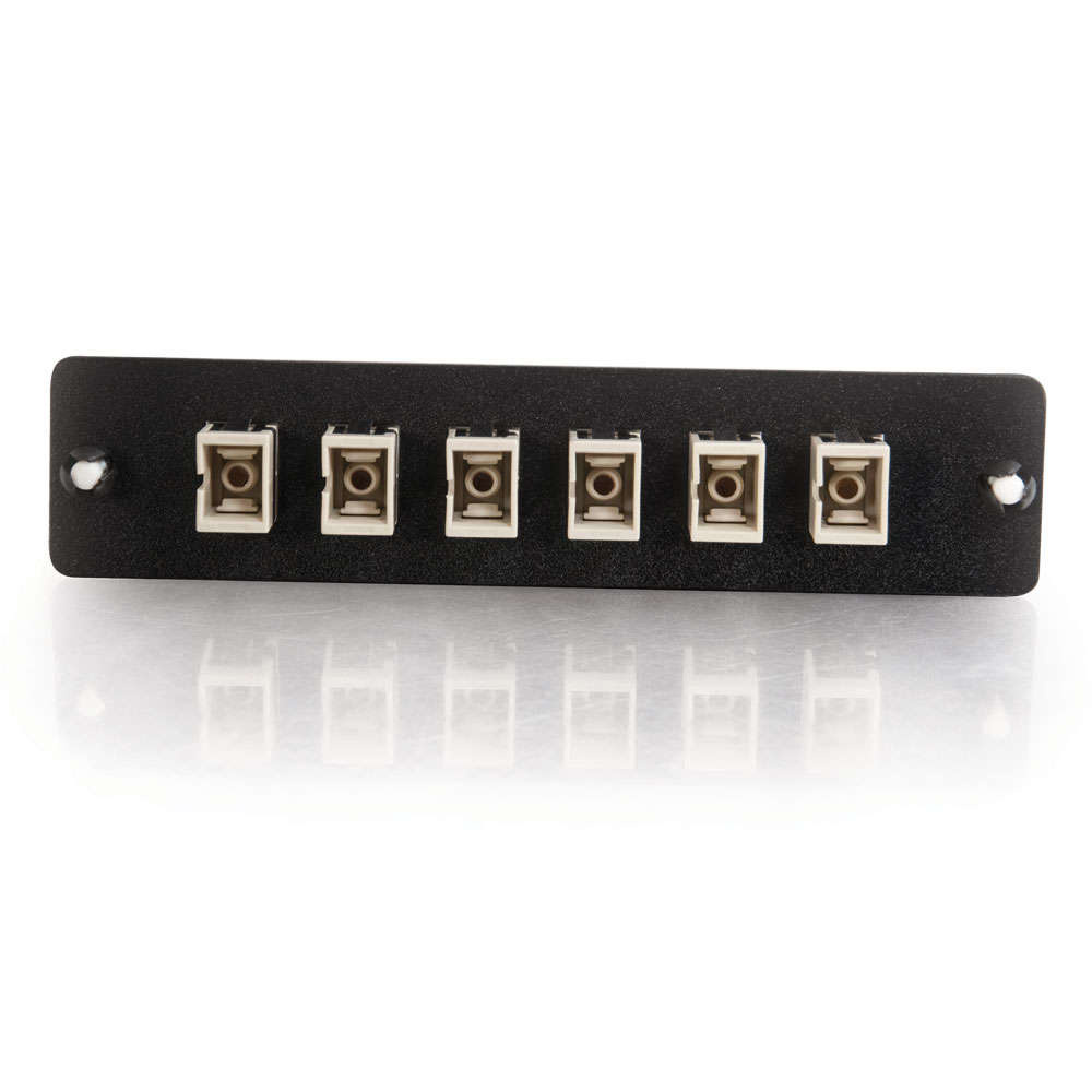6-Strand, SC, PB Insert, Multimode, Beige Adapter Panel