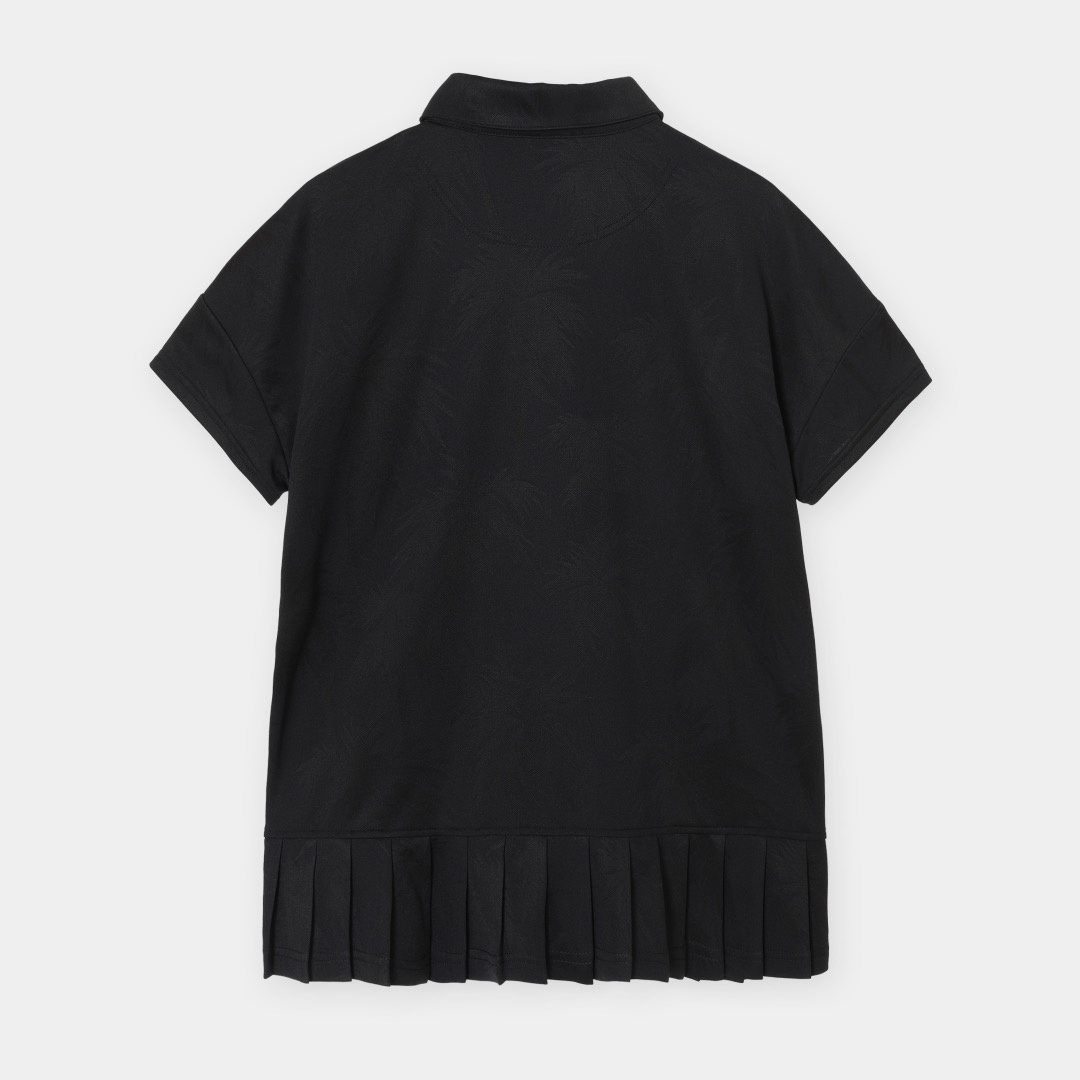 ヤシの木ジャカード半袖リラックスシャツ (WOMENS)