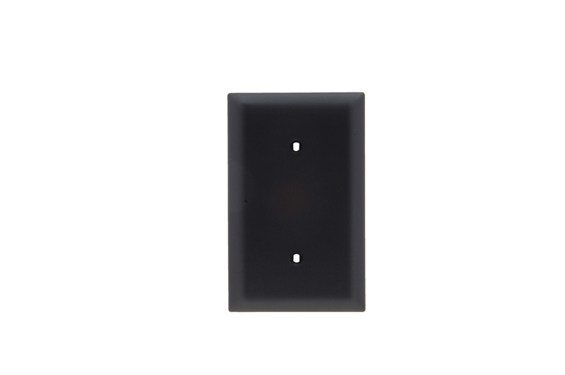 Blank Plates, Strap Mounted, One Gang, Black