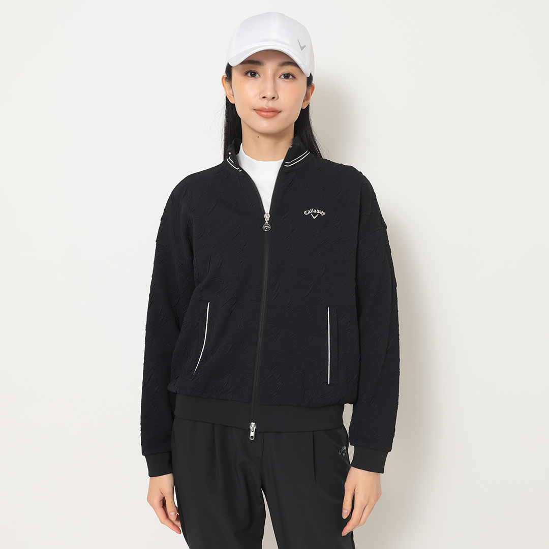 フラワージャカードフルジップスウェット (WOMENS)