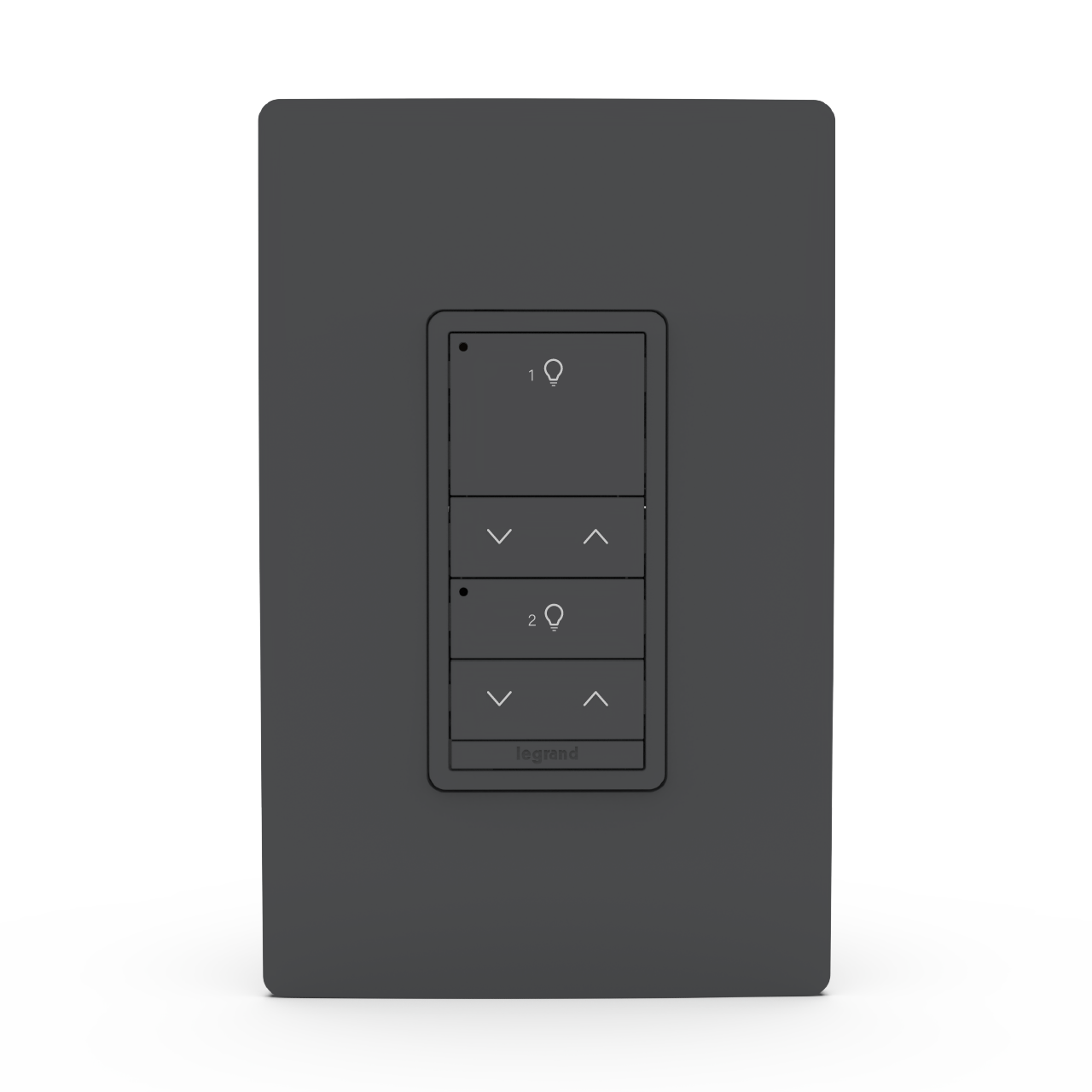 Black Wattstopper PLUS 2 Button 2 Rocker Switch