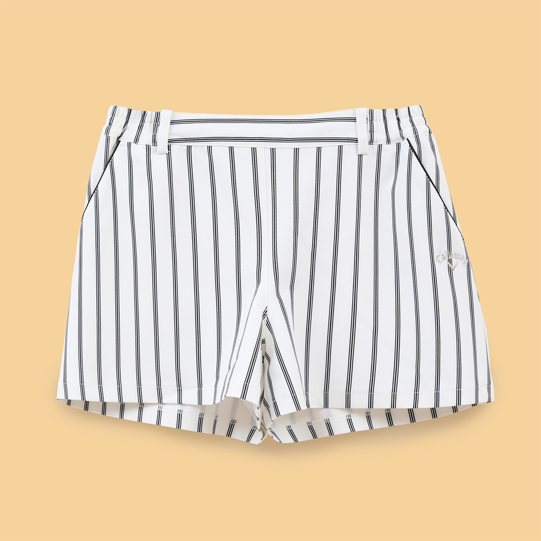 8WAYストレッチストライプショートパンツ (WOMENS)