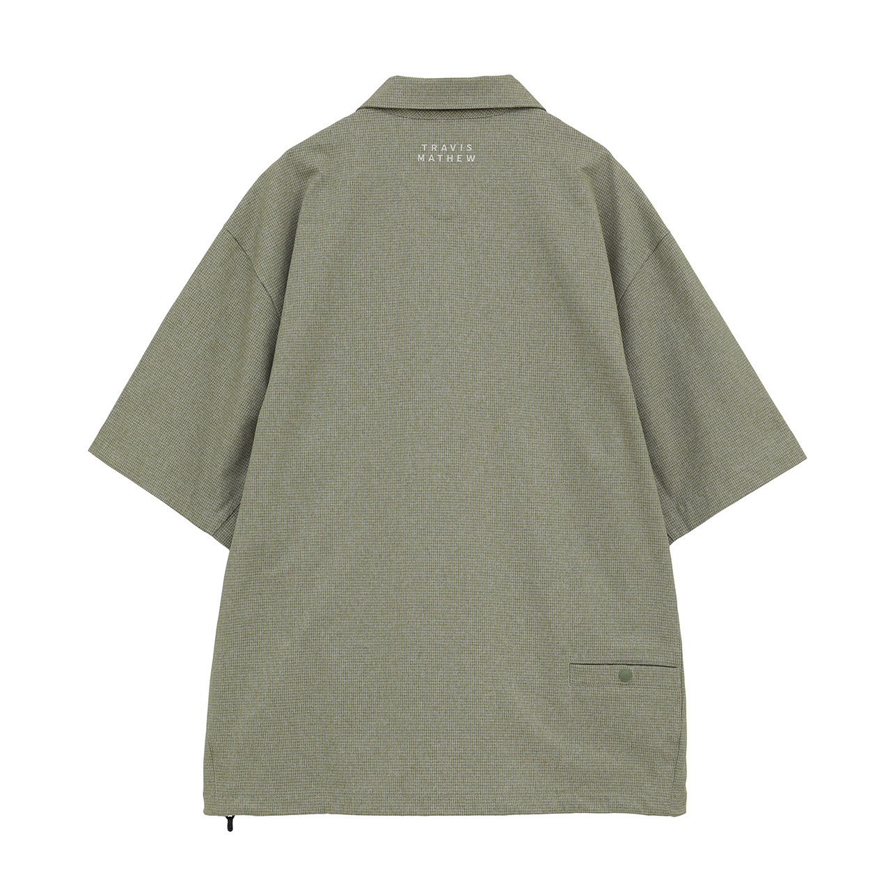 半袖チェック柄 クォータージップ ジャケット(MENS)