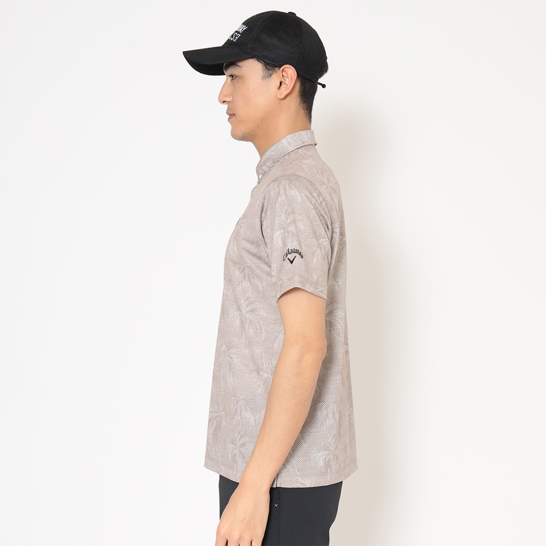 取扱店舗限定】かざあなメッシュシャンブレー柄半袖シャツ ※4Lサイズ