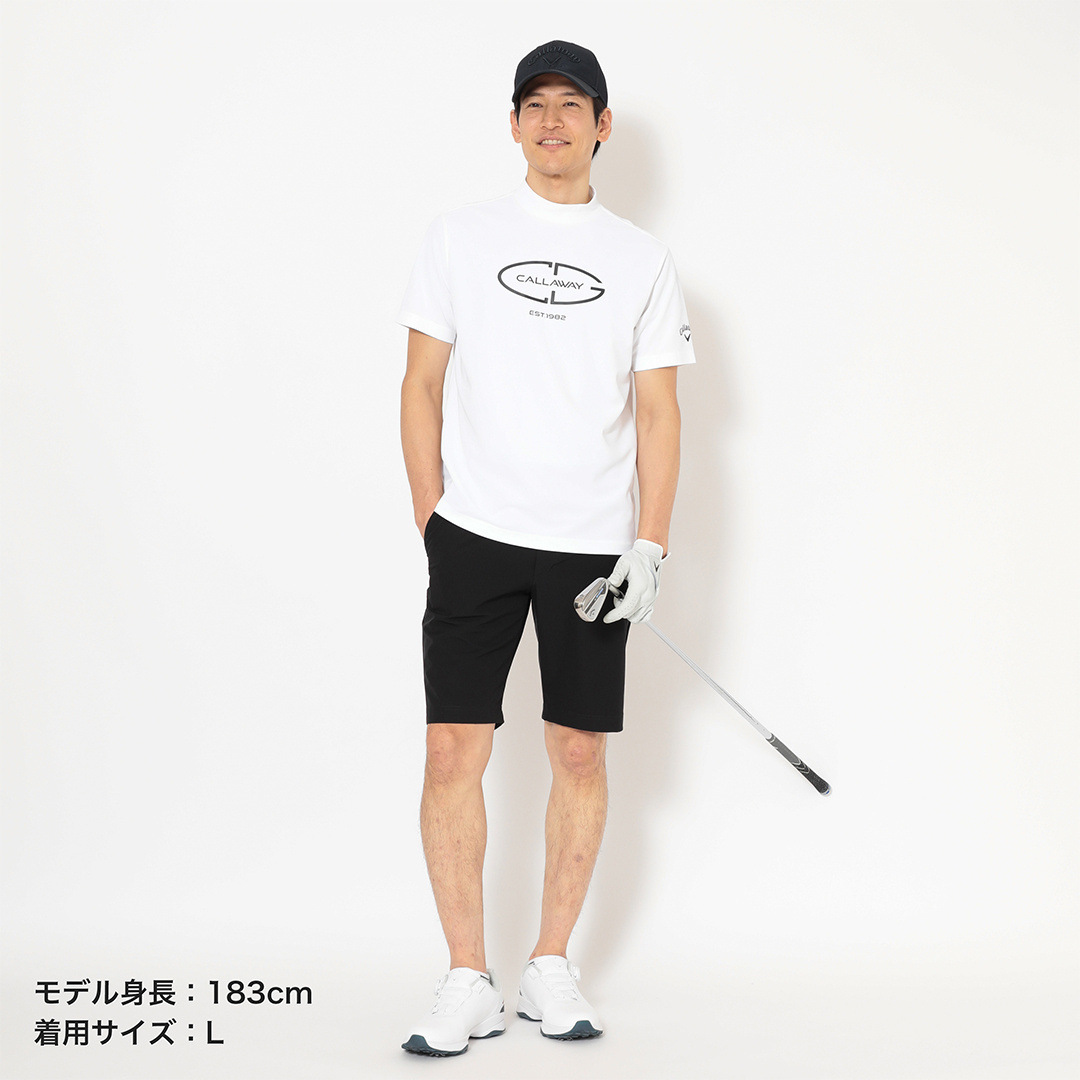 レイブロックカノコ半袖モックネックシャツ (MENS)