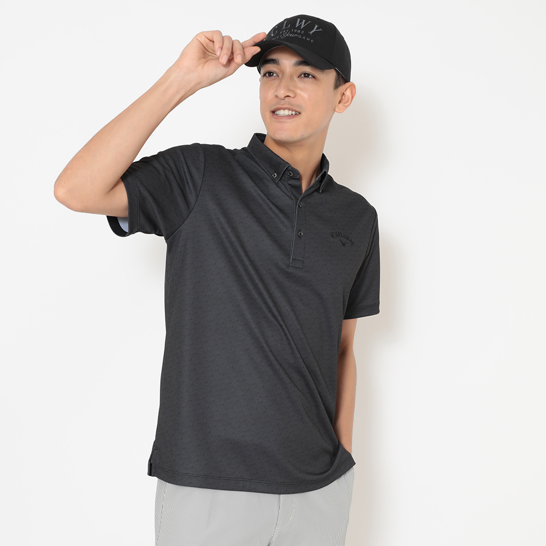 3℃裏クール総柄ボタンダウン半袖シャツ ※4Lサイズあり(MENS)