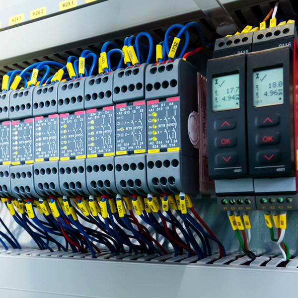 Panel builder - close up of circuits
