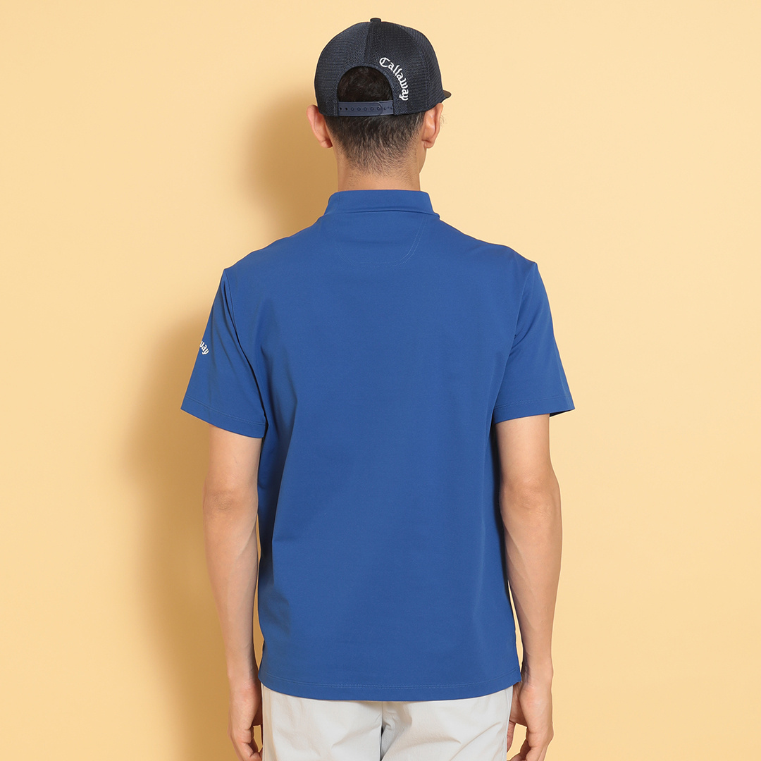 3℃裏クール天竺モックネックシャツ (MENS)