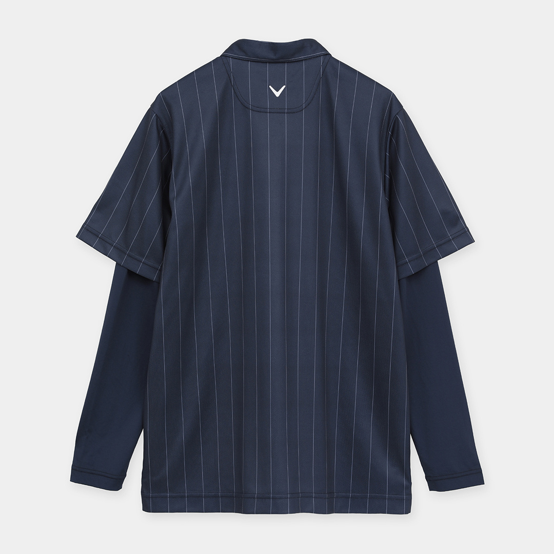 カノコストライプ半袖シャツセットインナー付き (MENS)
