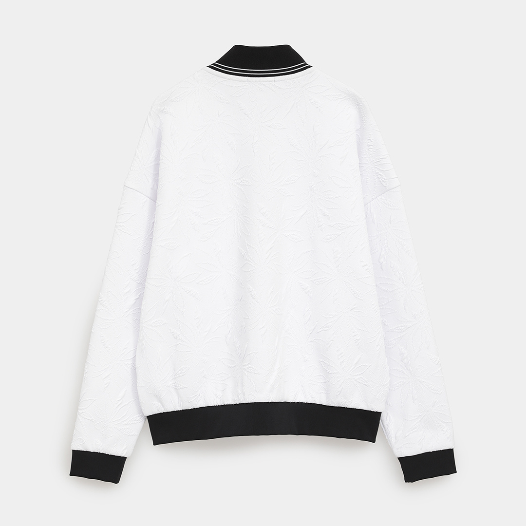 フラワージャカードフルジップスウェット (WOMENS)