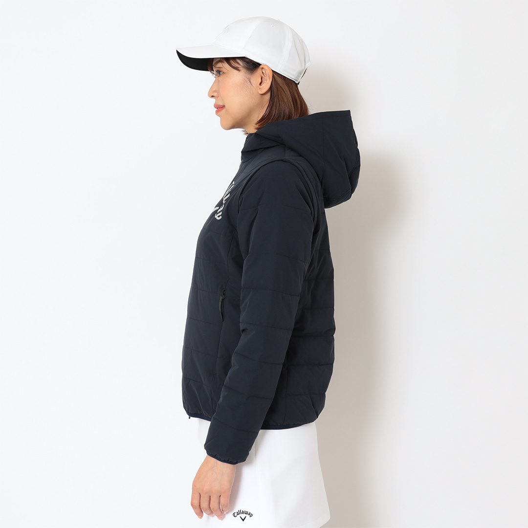 ポリエステルリップ2WAY撥水中綿ブルゾン (WOMENS)
