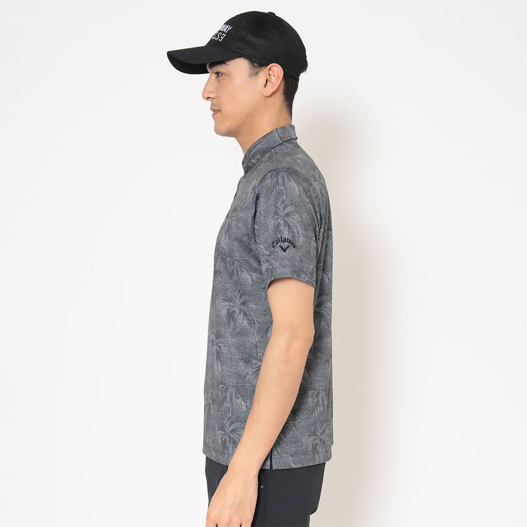 取扱店舗限定】かざあなメッシュシャンブレー柄半袖シャツ ※4Lサイズ