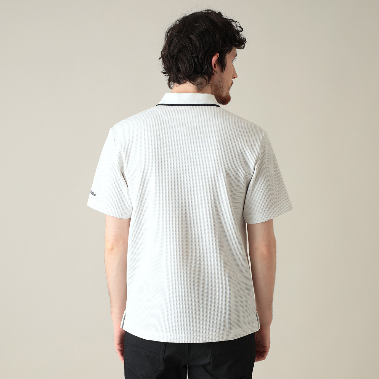 半袖ワッフルポロ(MENS)