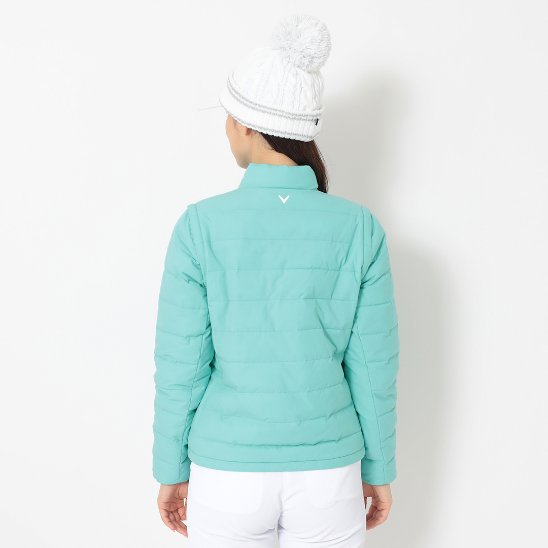 ポリエステルリップ2WAY撥水中綿ブルゾン (WOMENS)