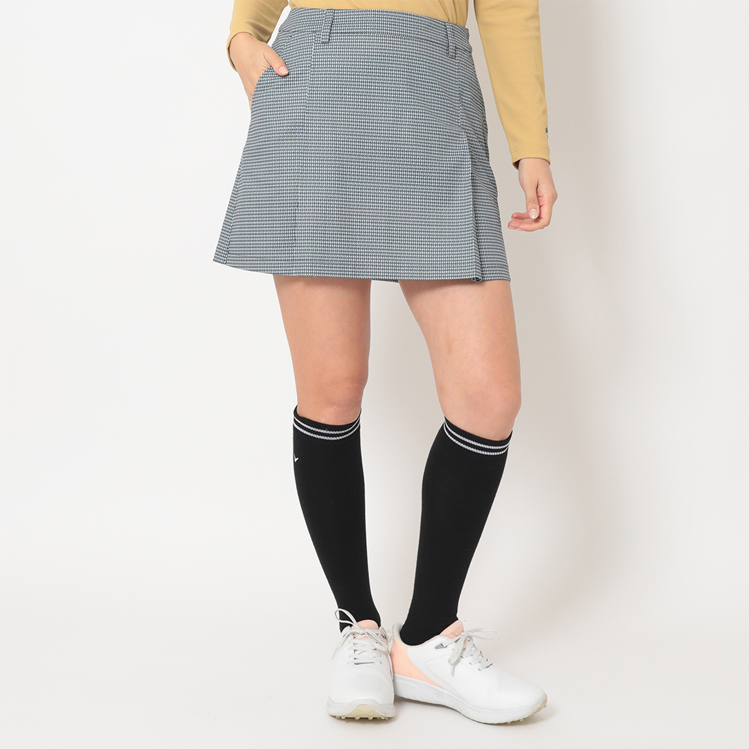 ストレッチピケチェック柄スカート (WOMENS)