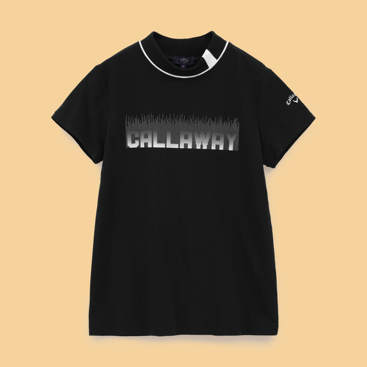 LPFG ウィメンズ オールオーバー 半袖モックネックシャツ新品 メタリックロゴ半袖モックネックシャツ (WOMENS)