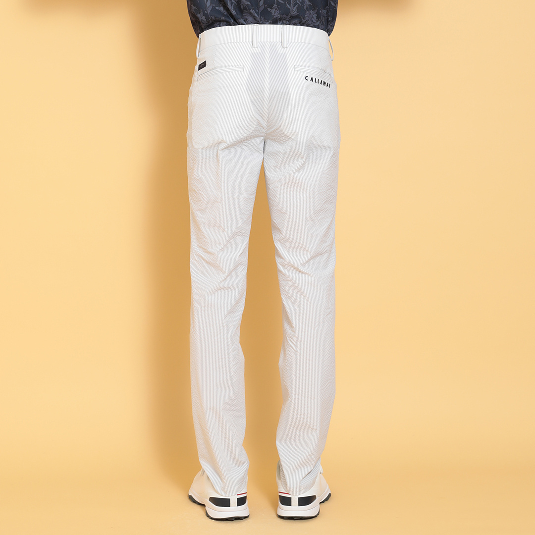 2WAYストレッチシアサッカーテーパードパンツ (MENS)
