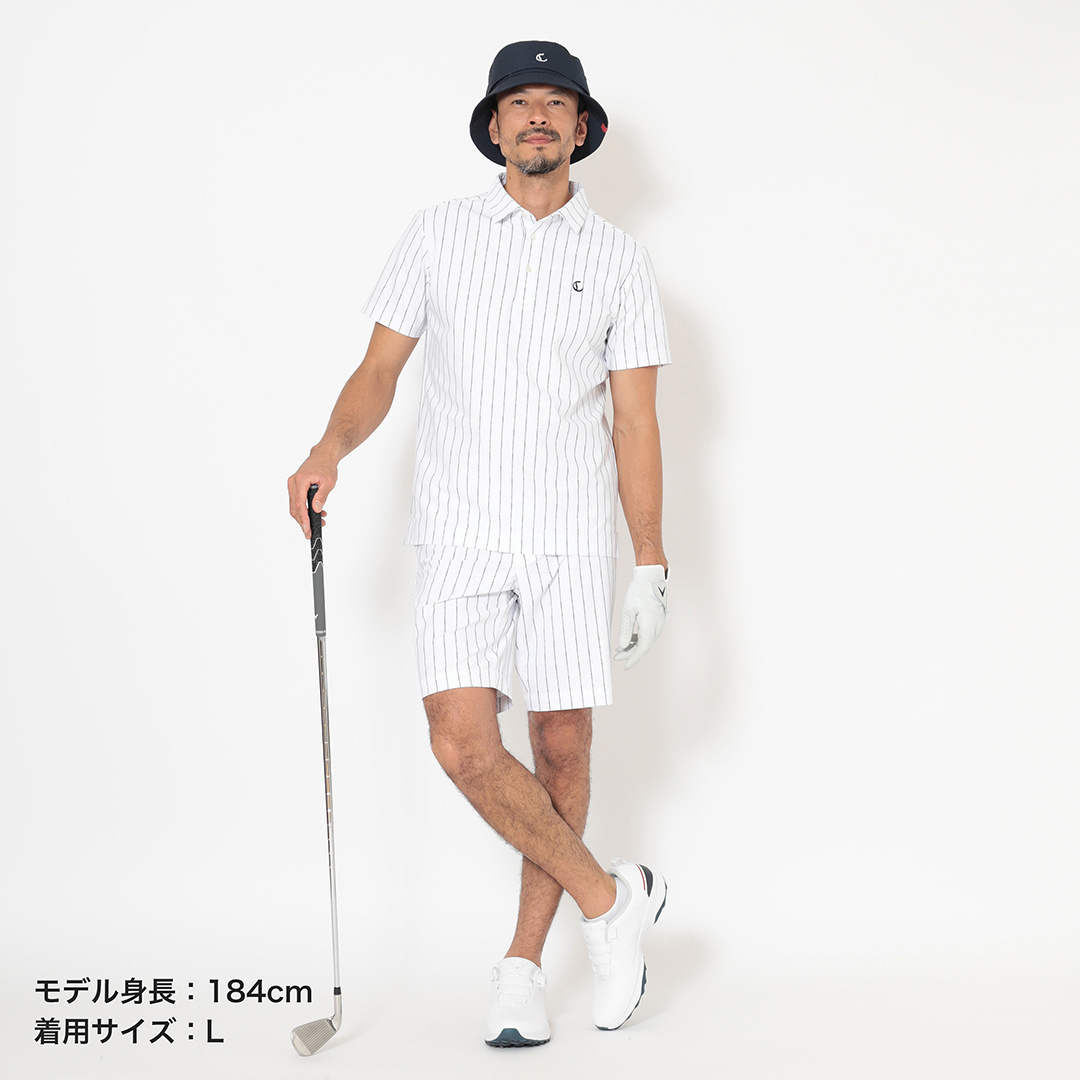 3℃かざあなメッシュストライプシャツ (MENS)