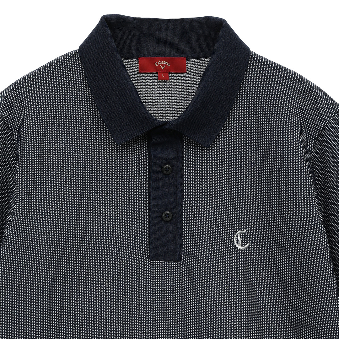 clubhaus×Callaway ポロシャツ バーズアイニットポロシャツ (MENS)