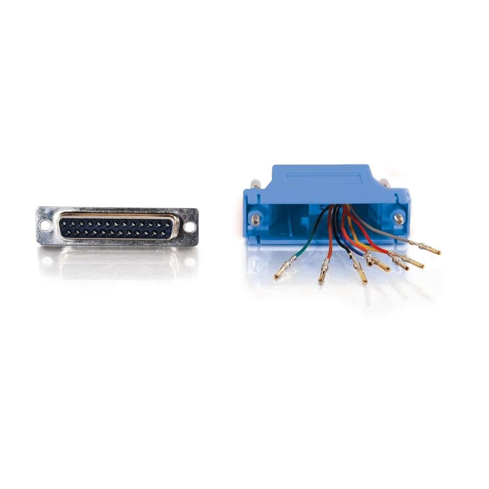 RJ45 to DB25 Female Modular Adapter - Blue