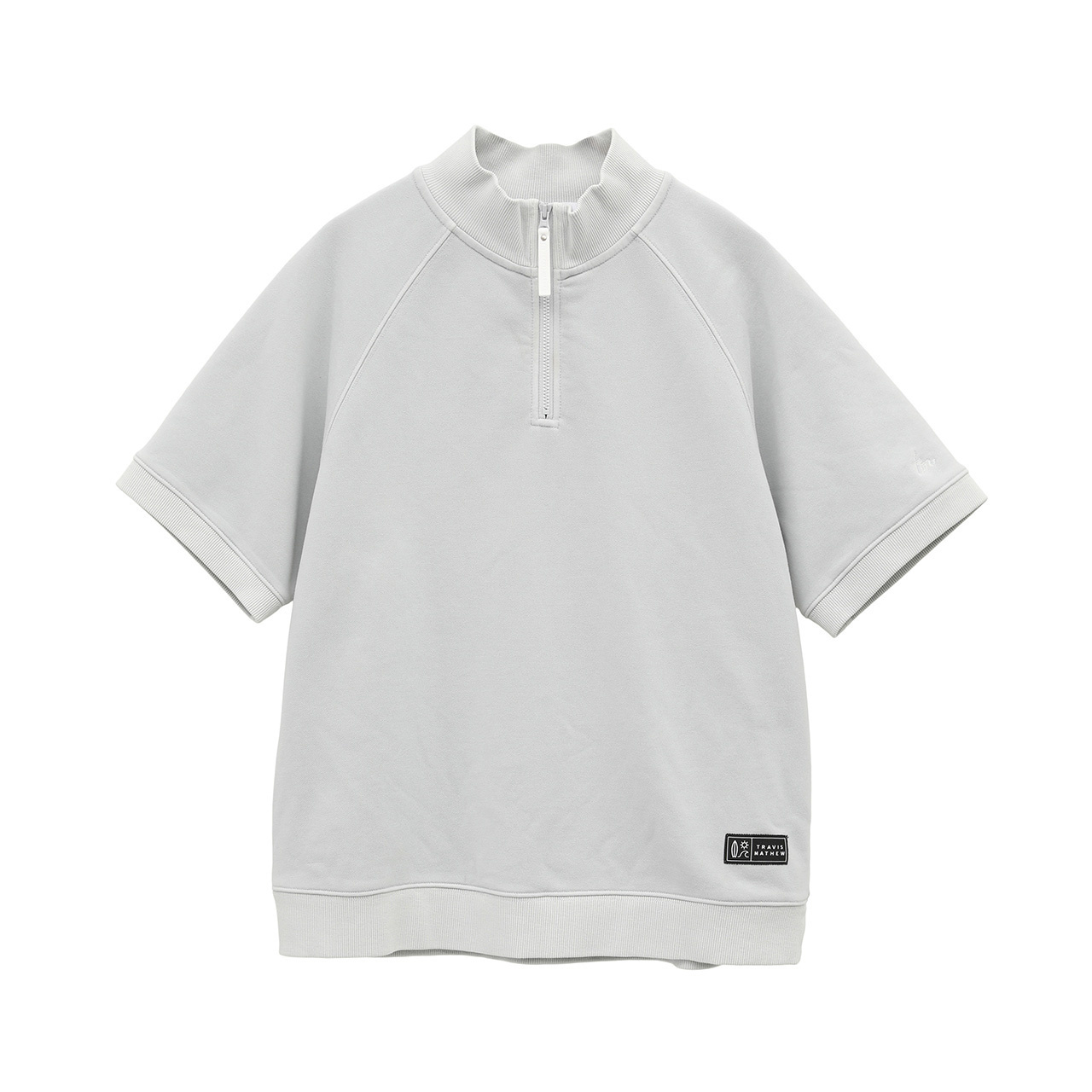 製品染め クオータージップ 半袖スウェット(WOMENS)