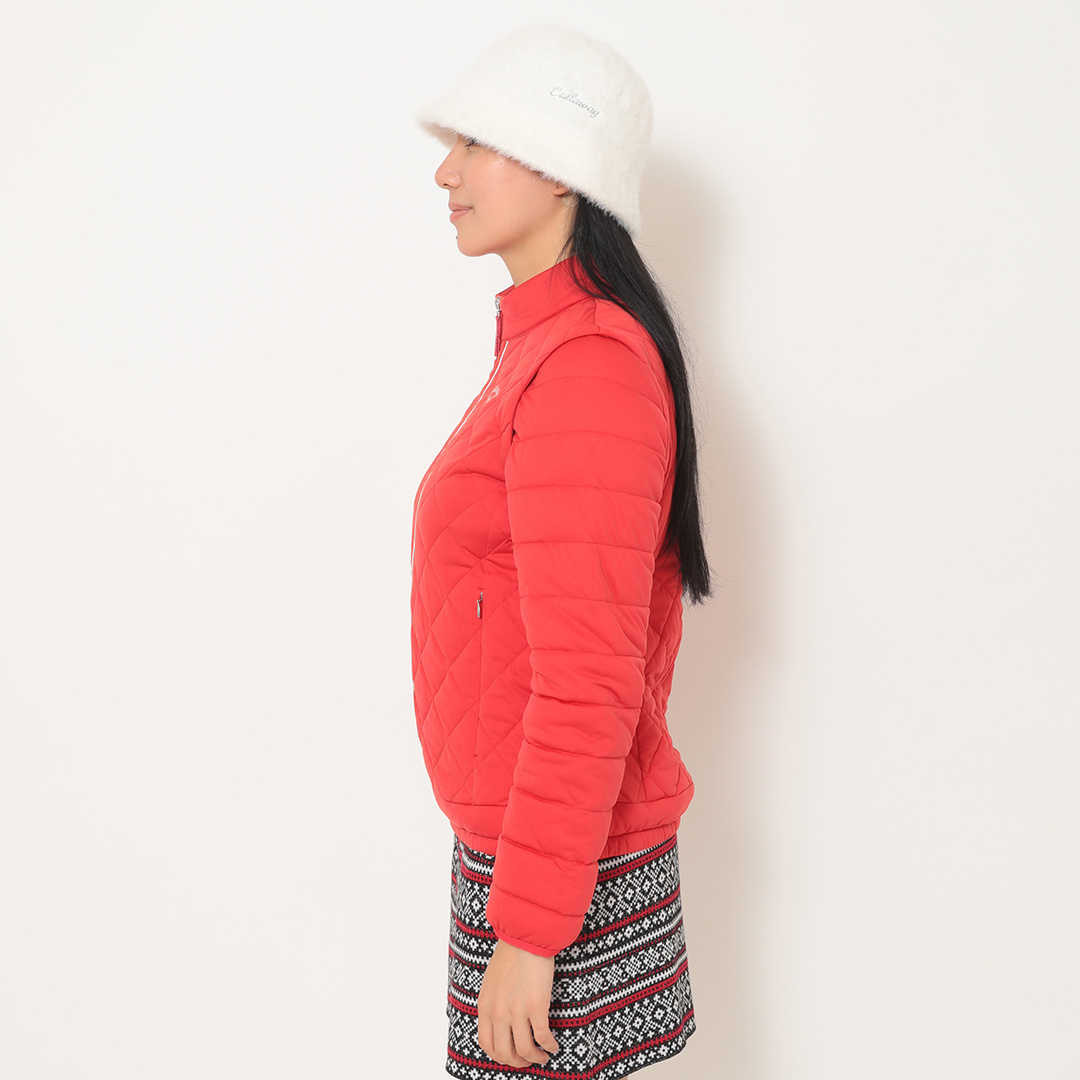 スターストレッチ袖取り外し中綿ブルゾン (WOMENS)