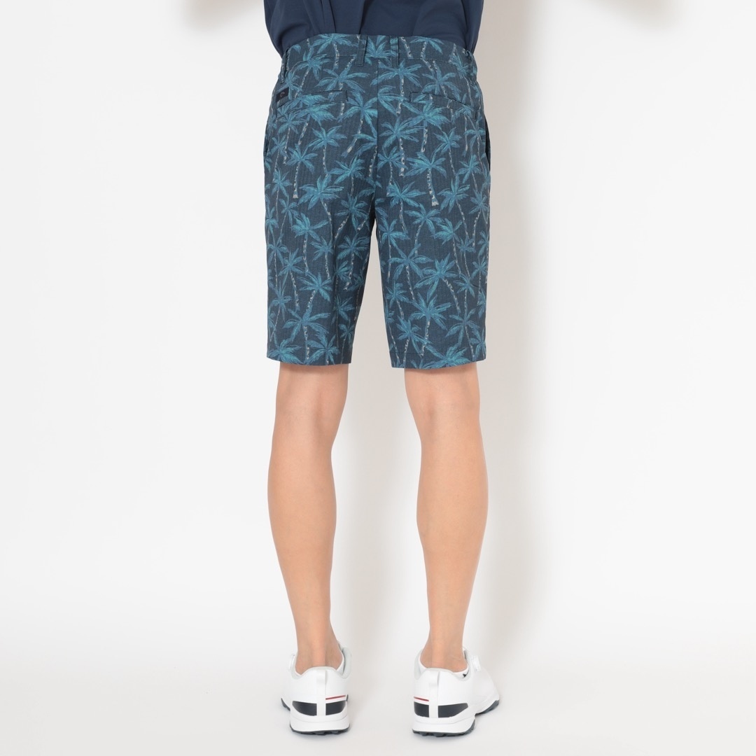 ストレッチドビーヤシの木総柄ショートパンツ (MENS)