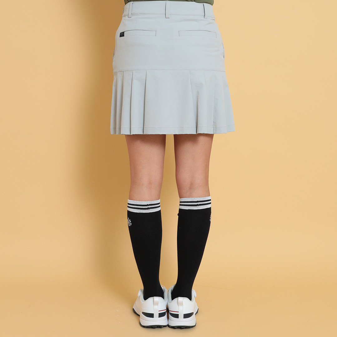 ナイロンストレッチプリーツスカート (WOMENS)