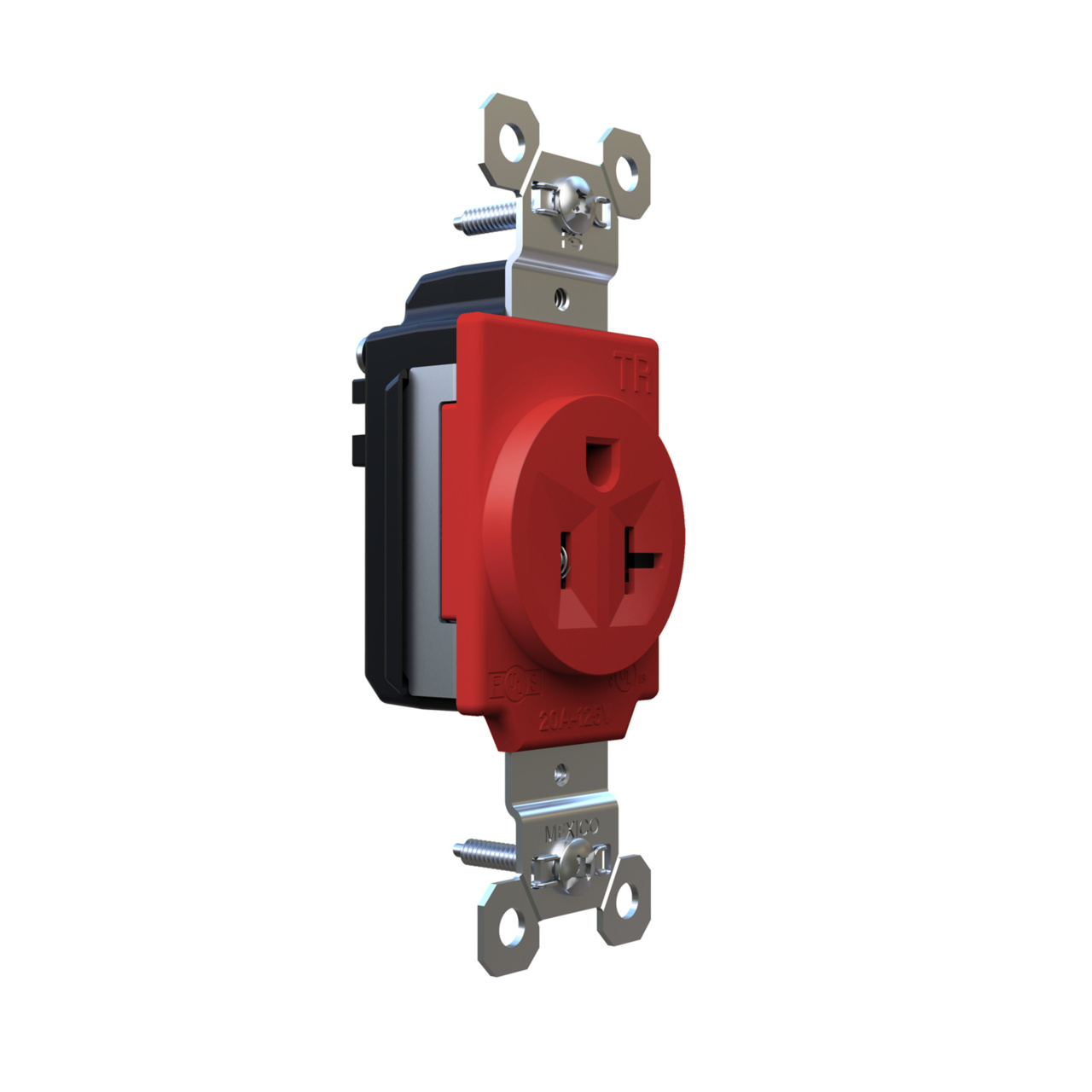 PlugTail® 20A 125V HeavyDuty Spec Grade Single Receptacles, Red