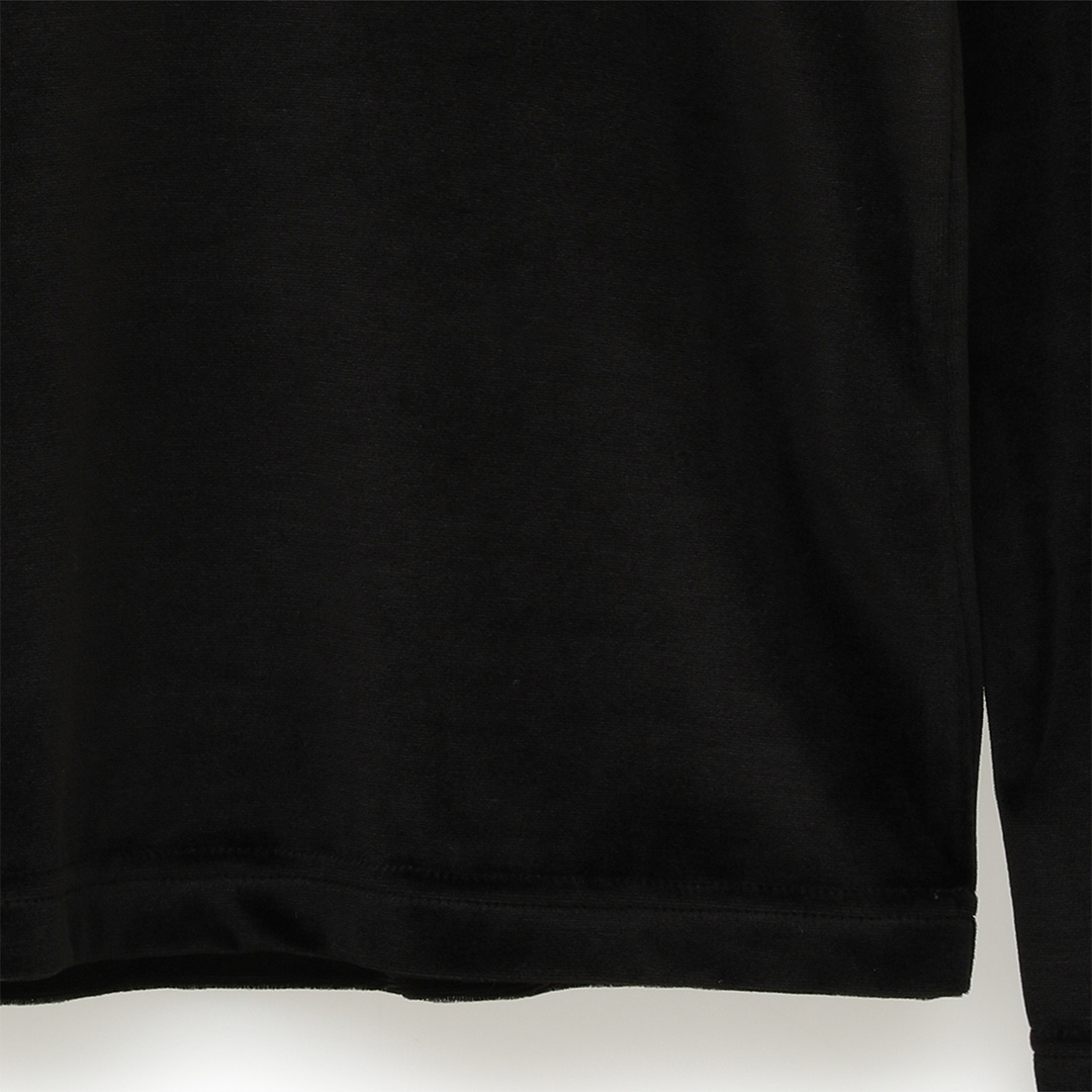 トリアセテートベロア長袖モックネックシャツ (WOMENS)