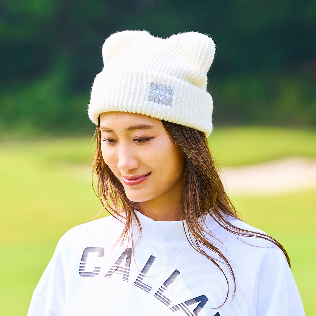 クマ耳付きビーニー (WOMENS)