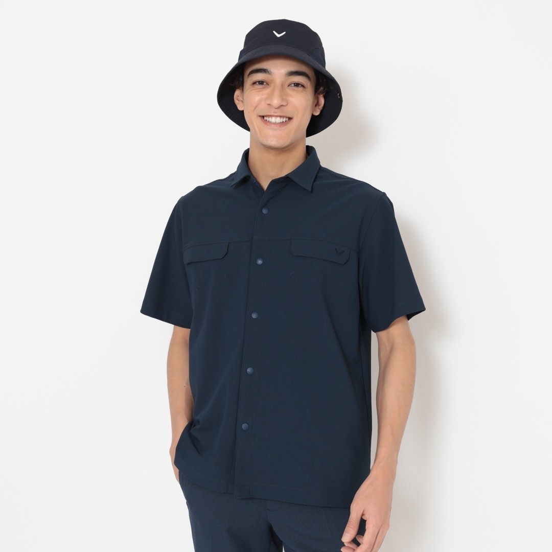 3℃かざあなフルオープン半袖シャツ (MENS)
