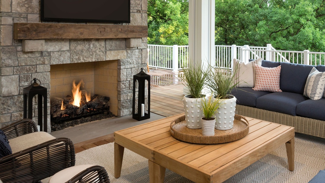Castlewood Outdoor Wood Fireplace Heat & Glo