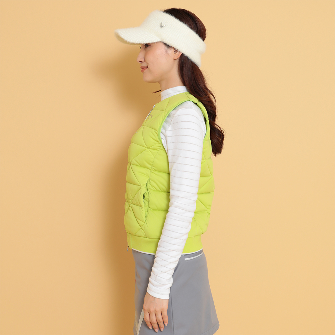 スターストレッチ フルジップ中綿ベスト (WOMENS)