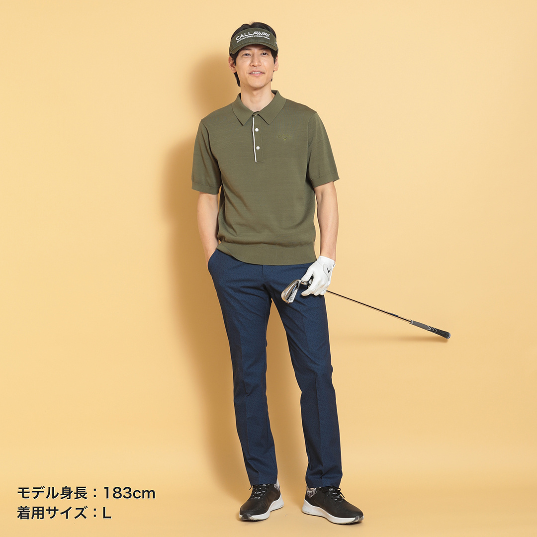 半袖ニットポロシャツ ※4Lサイズあり (MENS)