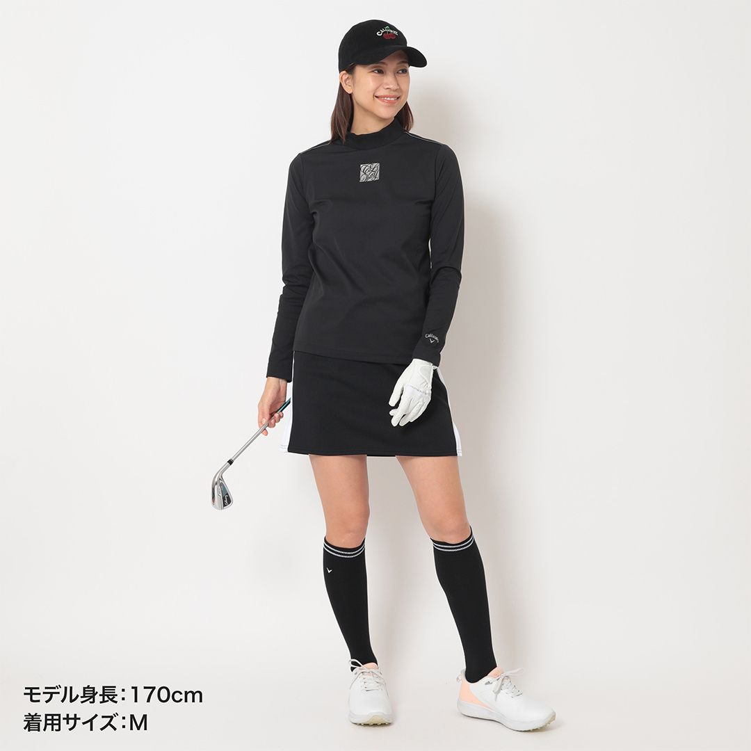 週末割引★Callaway レディースフード付きセーター　スカートセット アウトレット】ストレッチ ダブルニットフレアスカート レディス