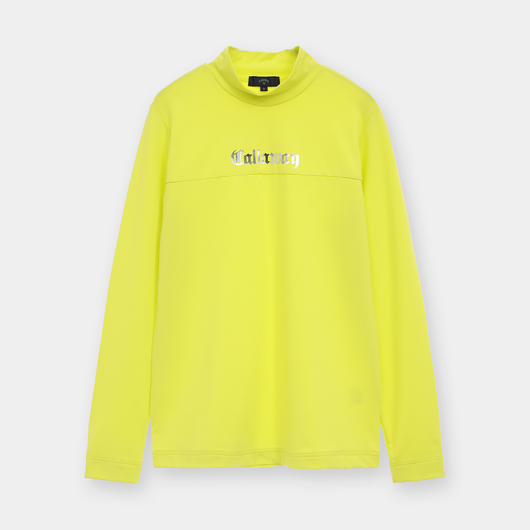 ポリエステルスムース長袖モックネックシャツ (WOMENS)