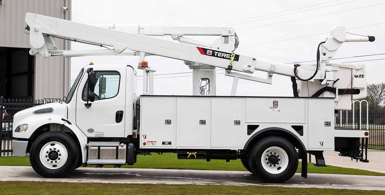 55 ft Distribution Bucket Truck Rental Custom Truck One Source