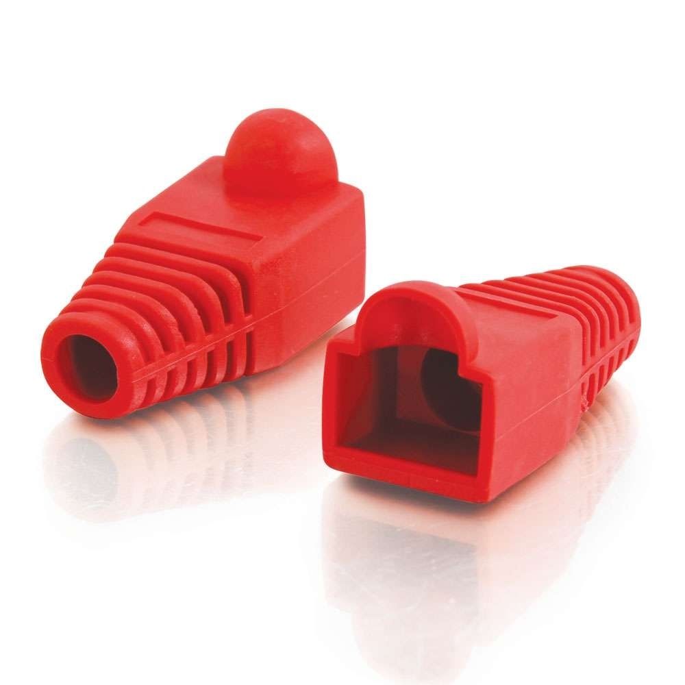 RJ45 Snagless Boot Cover (6.0mm OD) Multipack (50 pack) - Red (TAA Compliant)