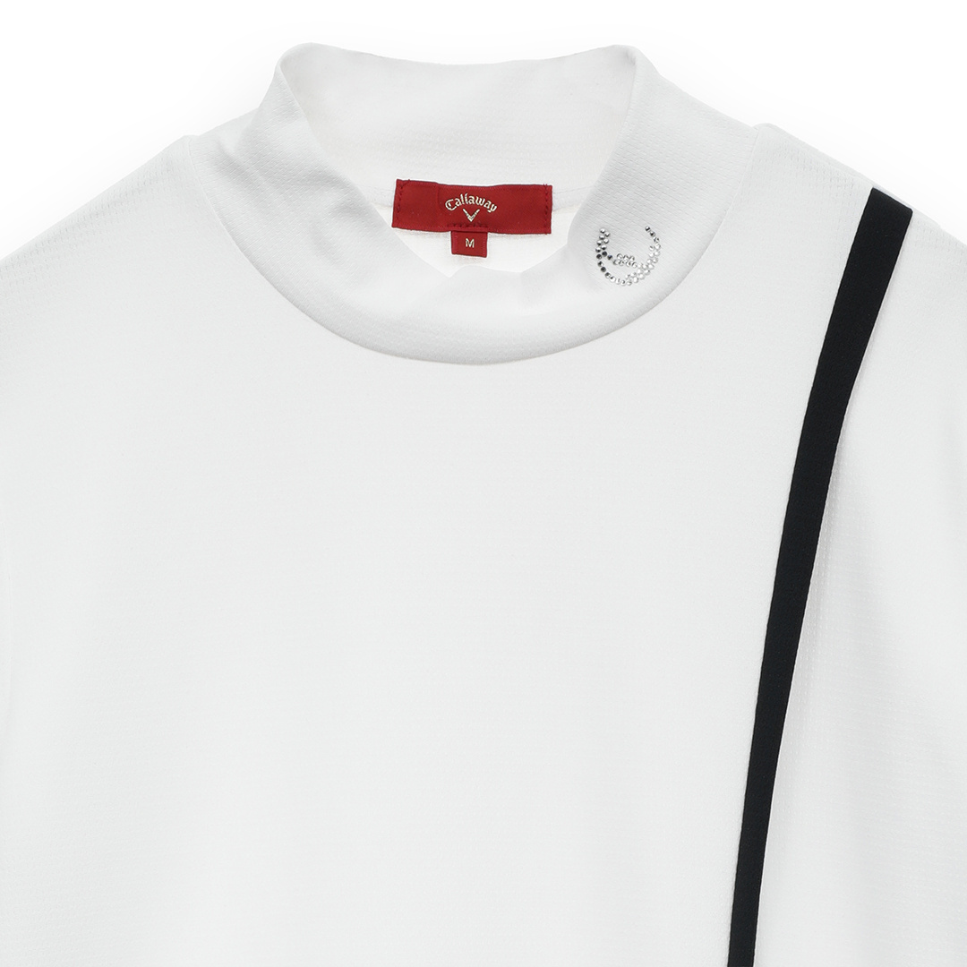 裏クールアイレットカノコ モックネックシャツ (WOMENS) 裏クールアイレットカノコ モックネックシャツ (WOMENS)