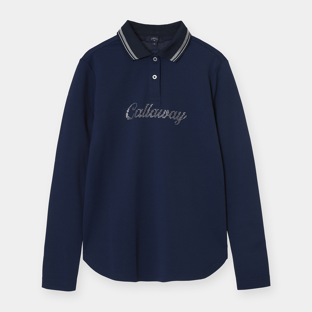 ポリエステルカノコ長袖ポロシャツ (WOMENS)