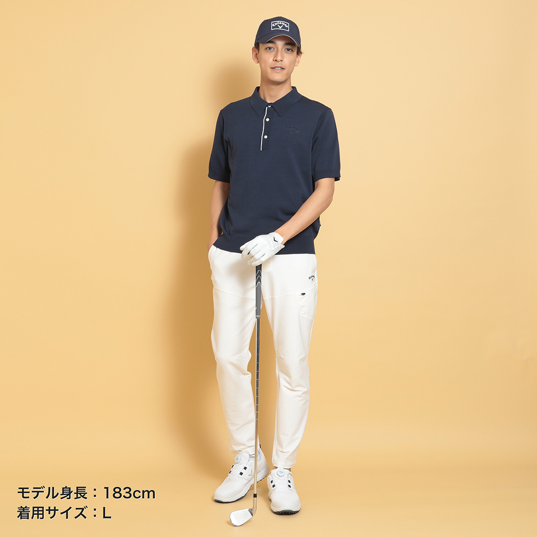 半袖ニットポロシャツ ※4Lサイズあり (MENS)