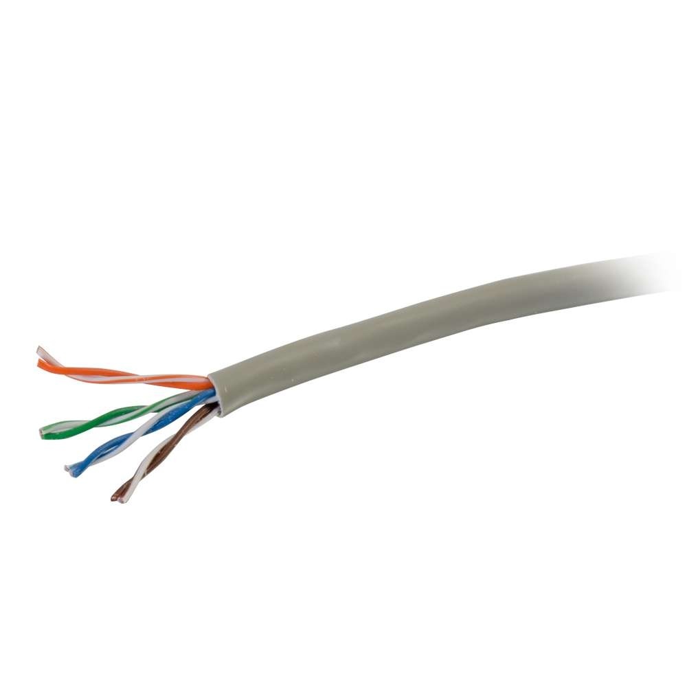 Cat5e Bulk Unshielded (UTP) Ethernet Network Cable with Solid Conductors - Riser CMR-Rated - Gray (TAA)
