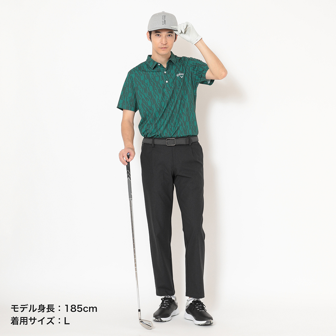 ミニカノコロゴ総柄半袖シャツ ※4Lサイズあり (MENS)