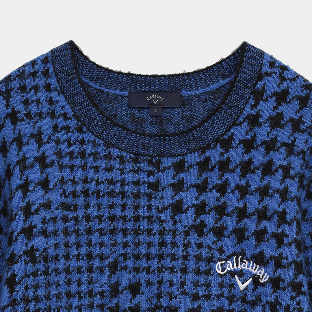 サイズLL CALLAWAY キャロウェイ 裏地付ニットセーター 千鳥柄　グレー サイズLL CALLAWAY キャロウェイ 裏地付ニットセーター 千鳥柄 グレー