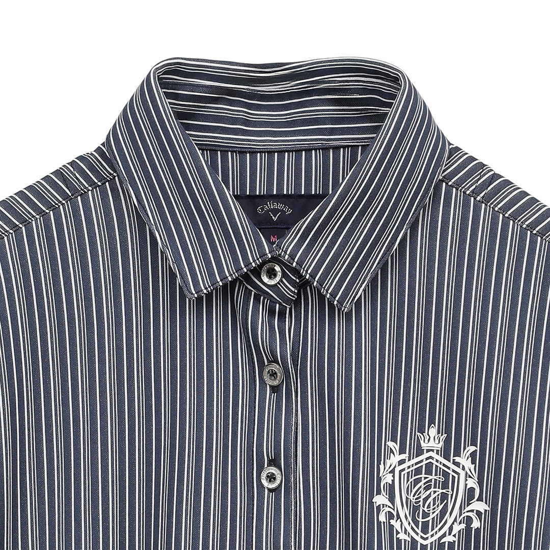 ストライプ半袖シャツ (WOMENS)