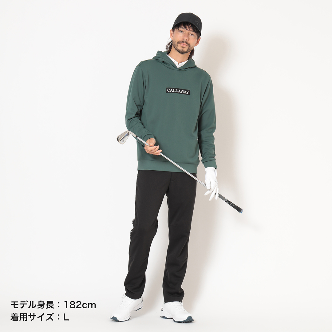 極美品！デサント　ゴルフ　パーカー　ダンボールニット　ゴルフウェア　プルオーバー ダンボールニットプルオーバーパーカー (MENS)